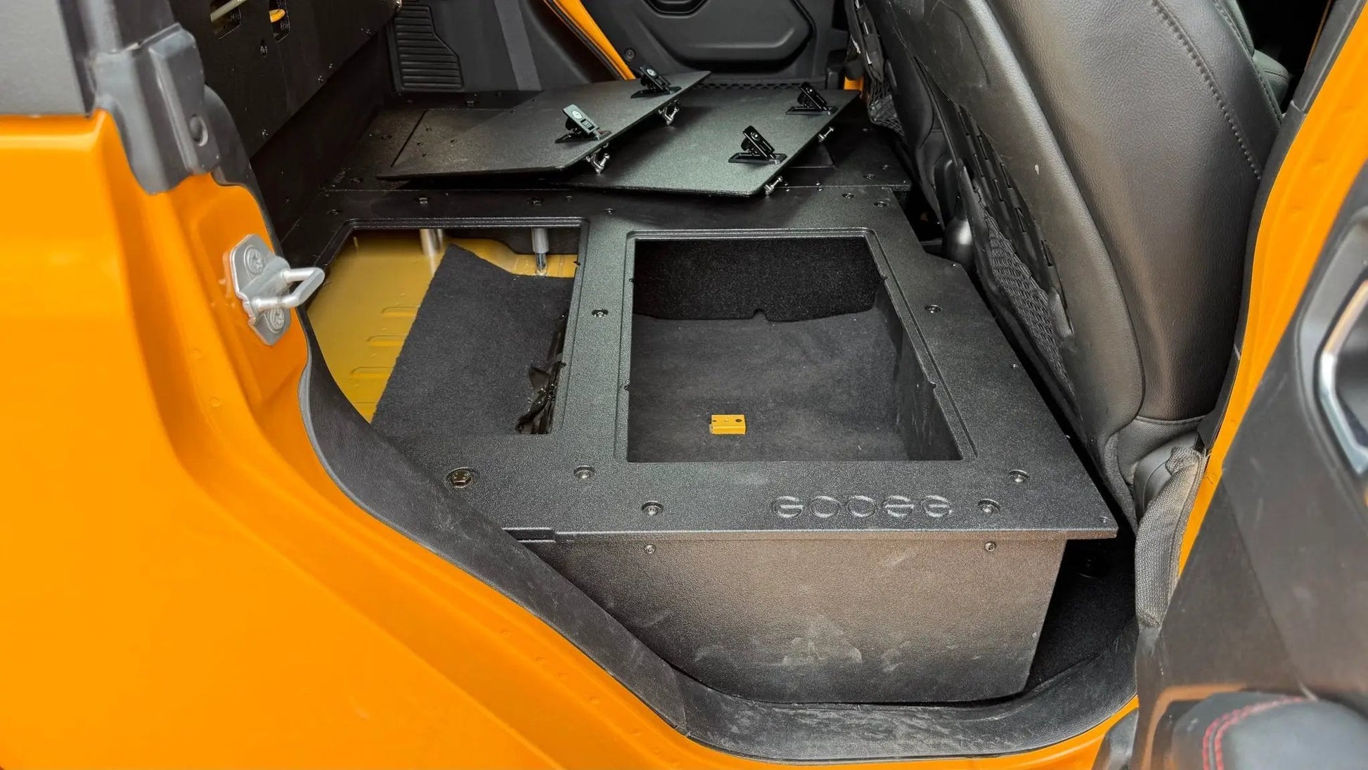 Jeep Gladiator 2019-Present JT 4 Door - Second Row Seat Delete Plate System - High Platform by Goose Gear