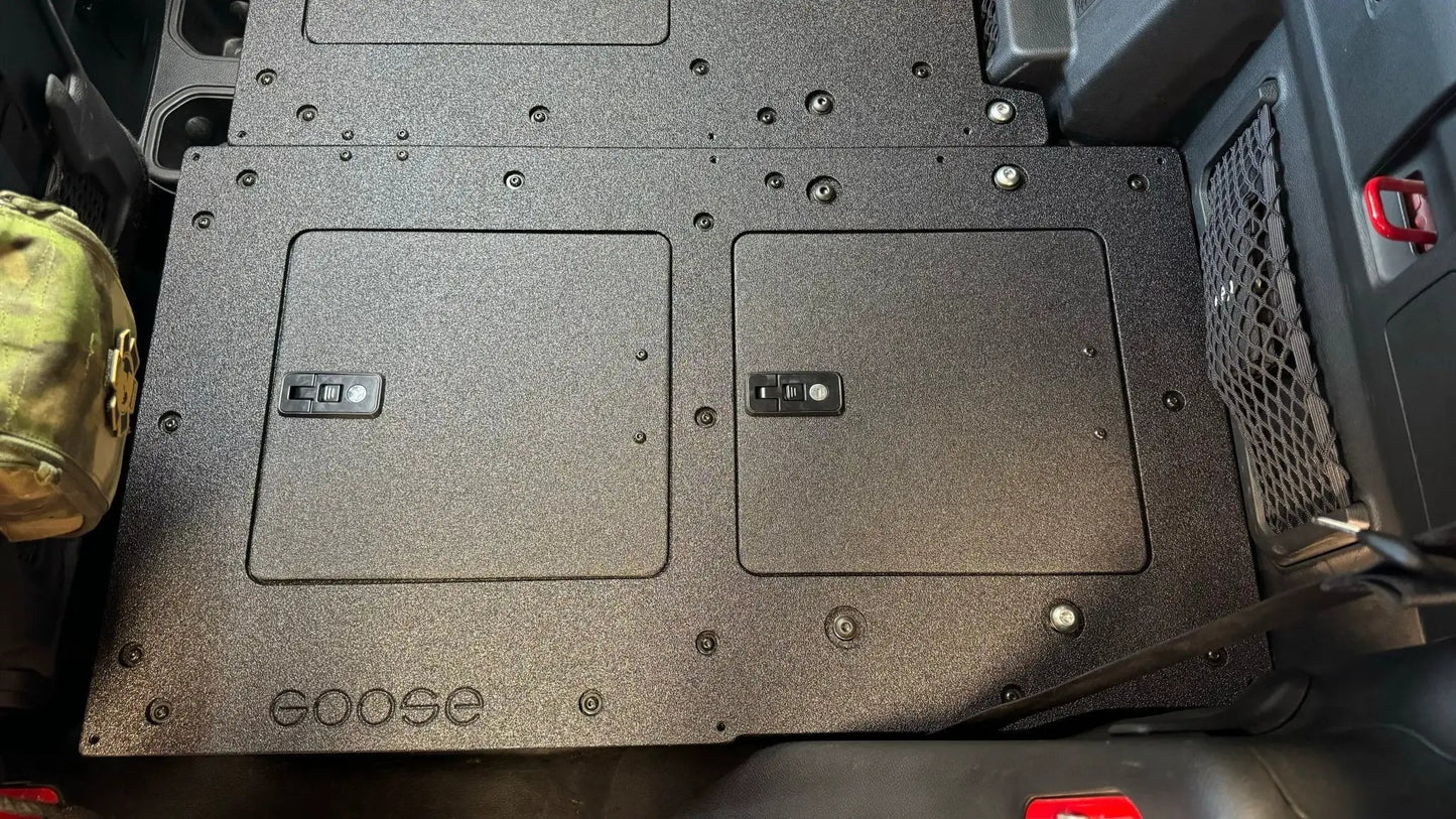Jeep Gladiator 2019-Present JT 4 Door - Second Row Seat Delete Plate System - High Platform by Goose Gear