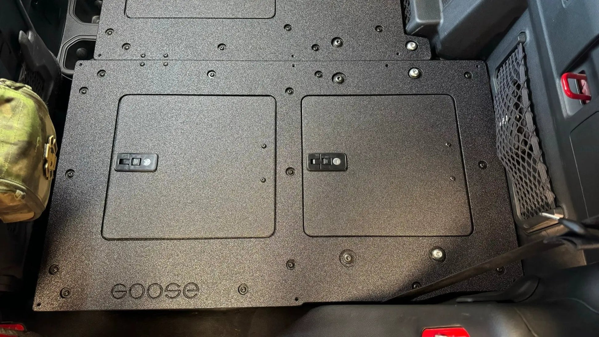 Jeep Gladiator 2019-Present JT 4 Door - Second Row Seat Delete Plate System - High Platform by Goose Gear