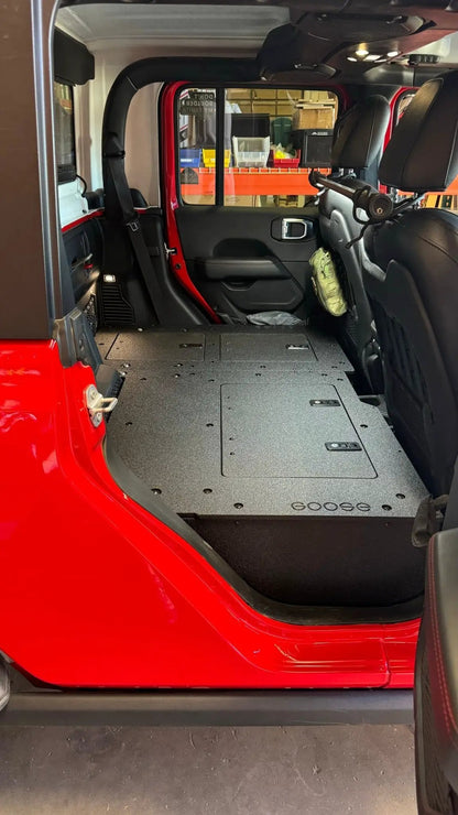 Jeep Gladiator 2019-Present JT 4 Door - Second Row Seat Delete Plate System - High Platform by Goose Gear