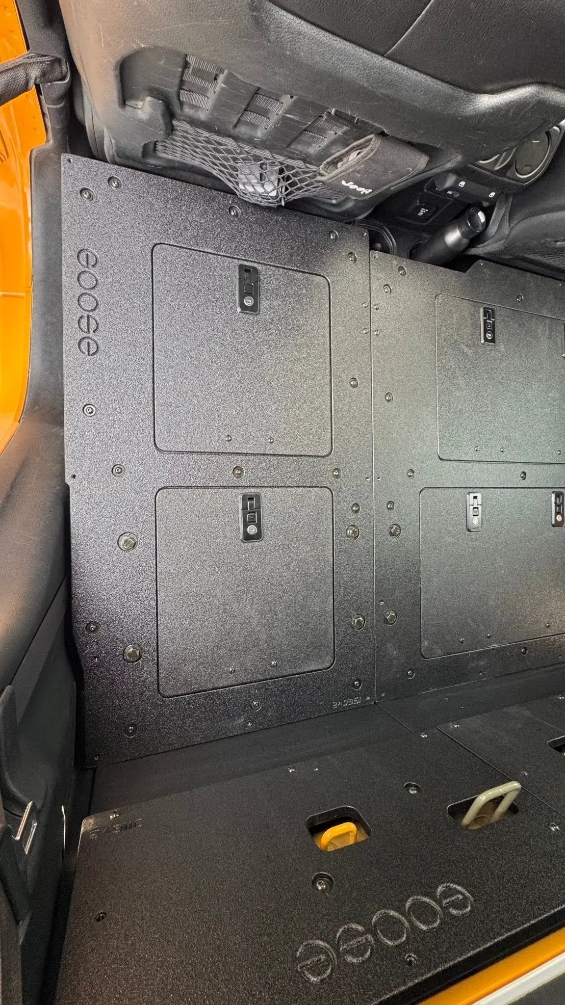 Jeep Gladiator 2019-Present JT 4 Door - Second Row Seat Delete Plate System - High Platform by Goose Gear
