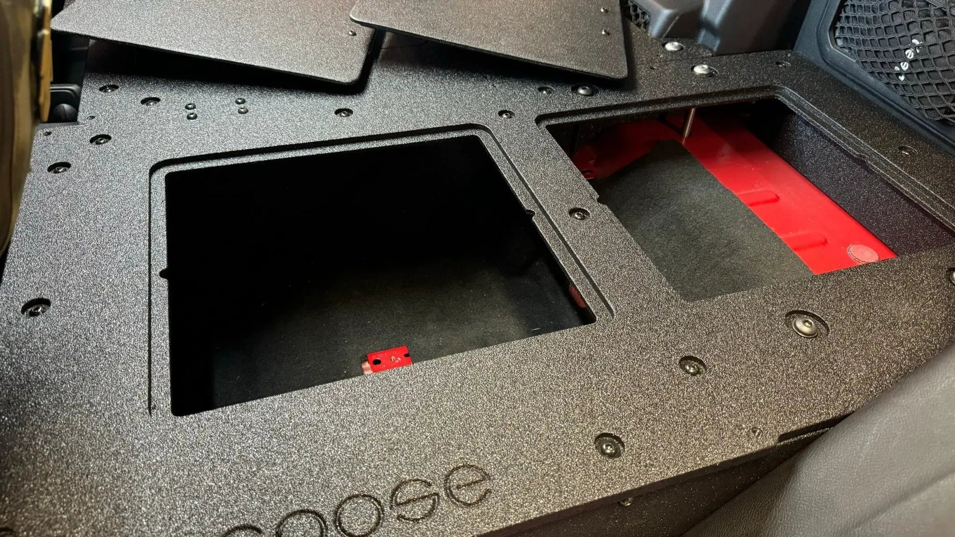 Jeep Gladiator 2019-Present JT 4 Door - Second Row Seat Delete Plate System - High Platform by Goose Gear