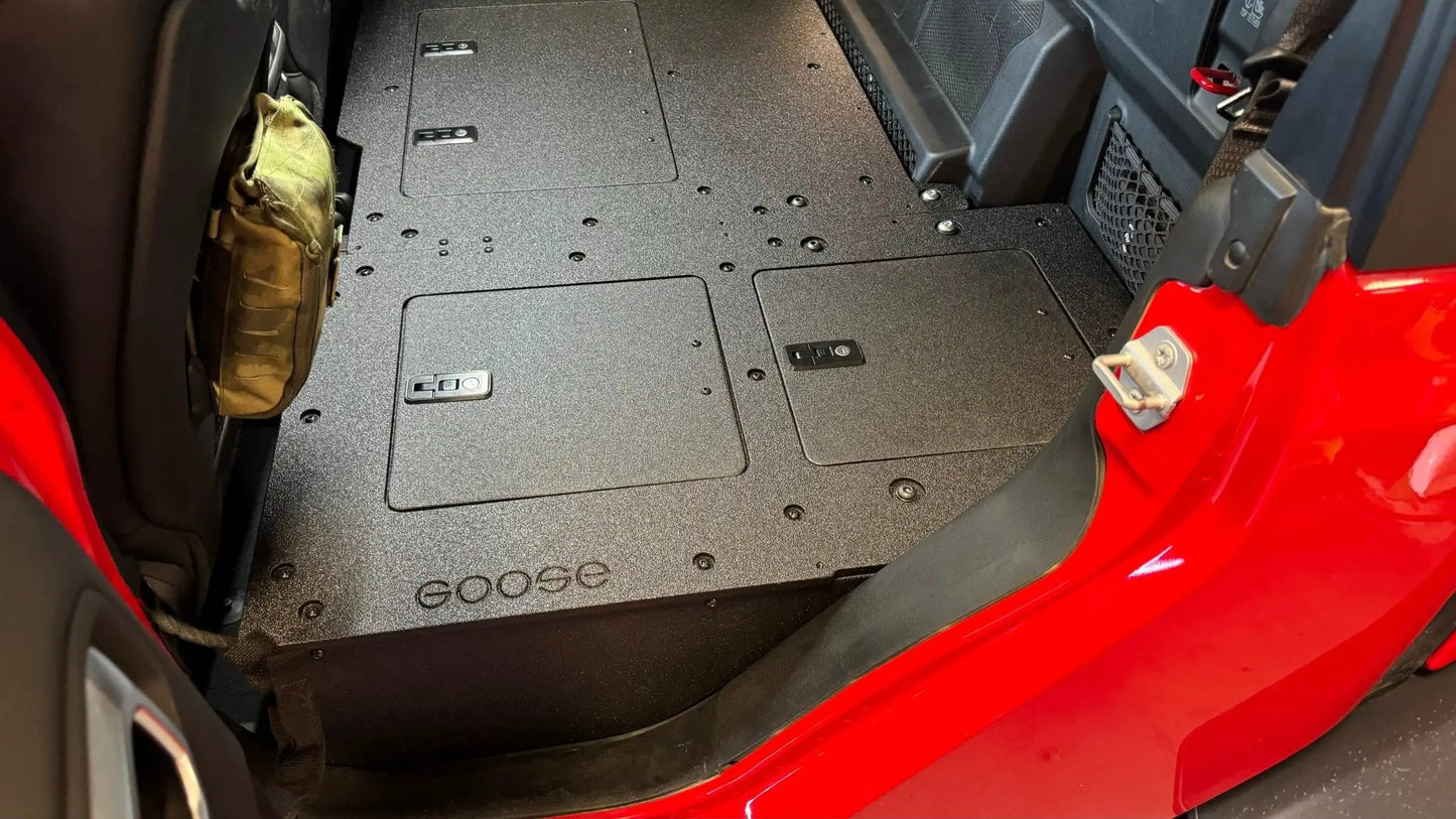Jeep Gladiator 2019-Present JT 4 Door - Second Row Seat Delete Plate System - High Platform by Goose Gear