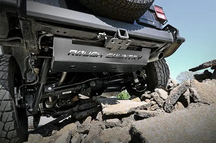 Rough Country Muffler Skid Plate | Jeep Wrangler JK/Wrangler Unlimited (2007-2018) by Rough Country