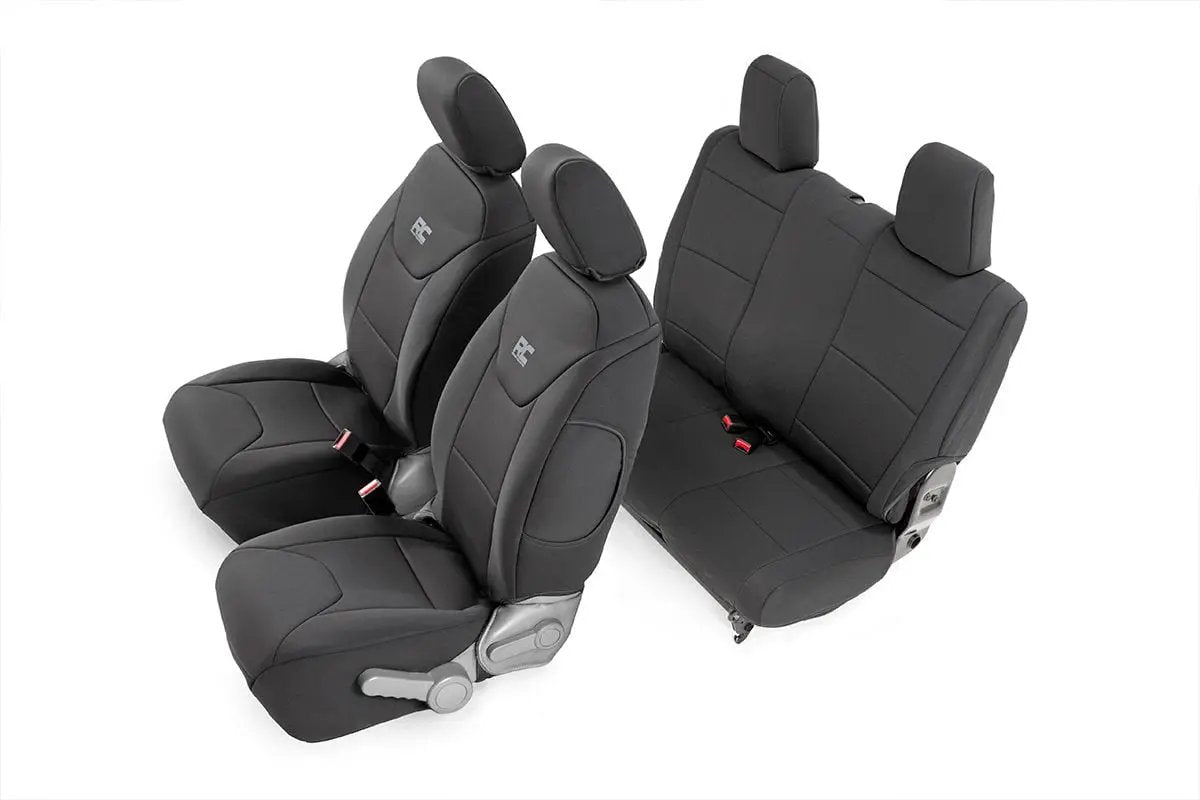 Rough Country Seat Covers | Front and Rear | Jeep Wrangler JK 4WD (2007-2010) by Rough Country