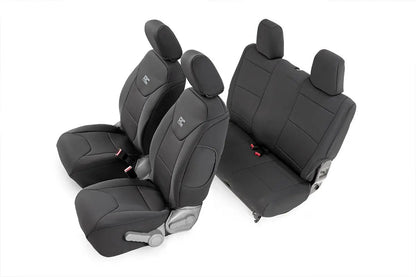 Rough Country Seat Covers | Front and Rear | Jeep Wrangler JK 4WD (2007-2010) by Rough Country