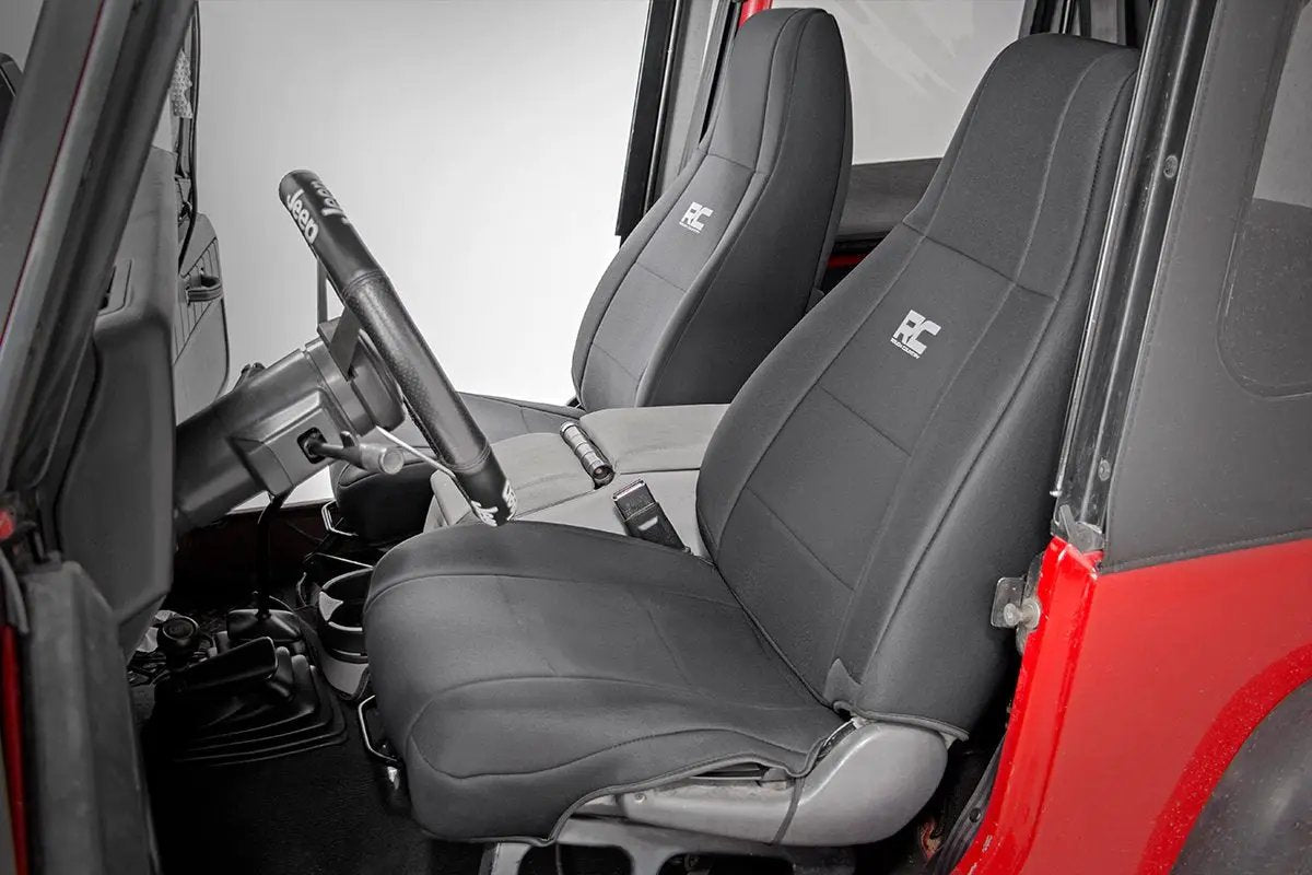 Rough Country Seat Covers | Front and Rear | Jeep Wrangler YJ 4WD (1987-1990) by Rough Country