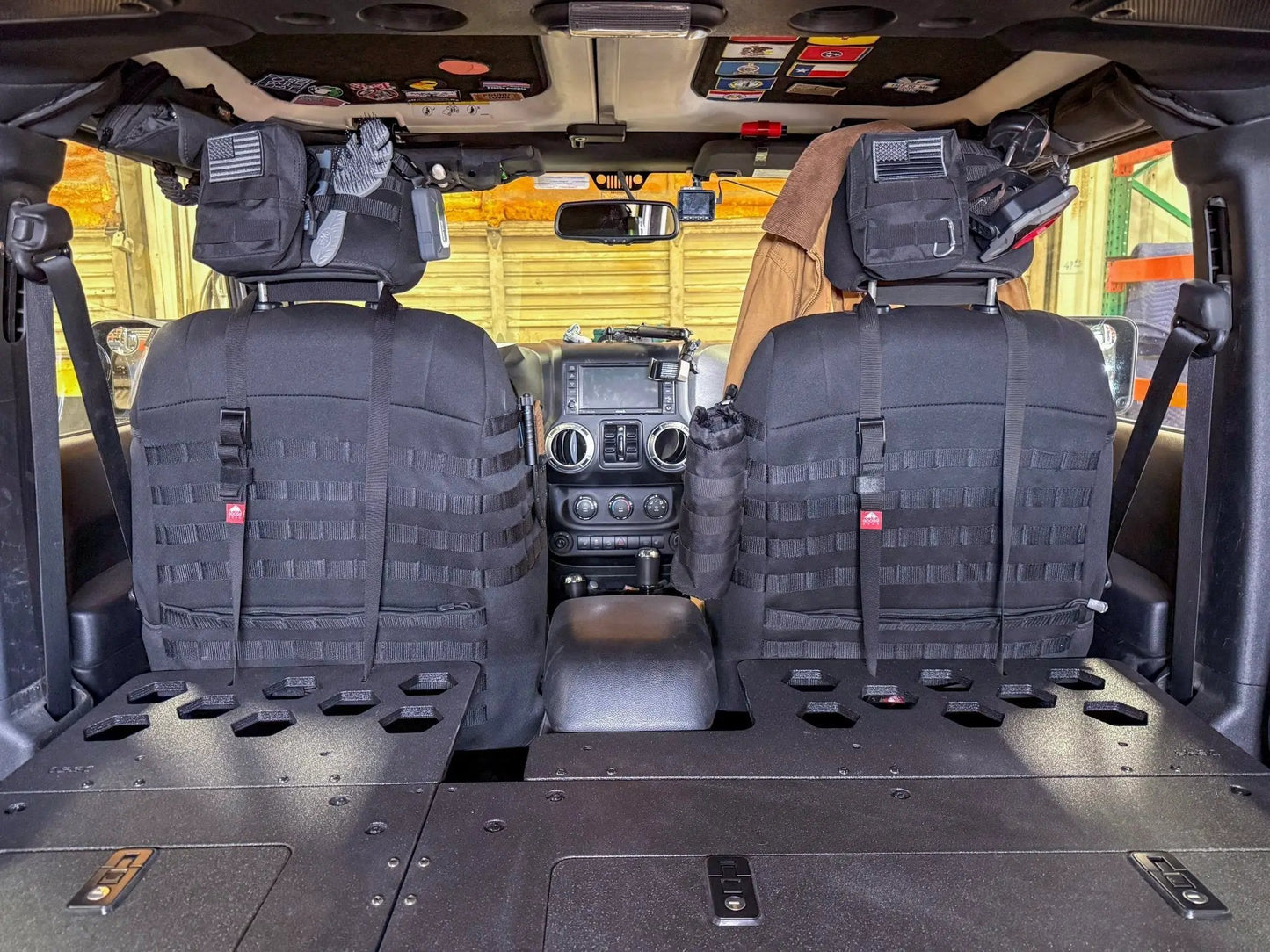Jeep - Wrangler - 2007-2018 - JKU - 4 Door - Explore Series - Second Row Seat Delete Plate System - Second Row - Module Based - 8" Module by Goose Gear