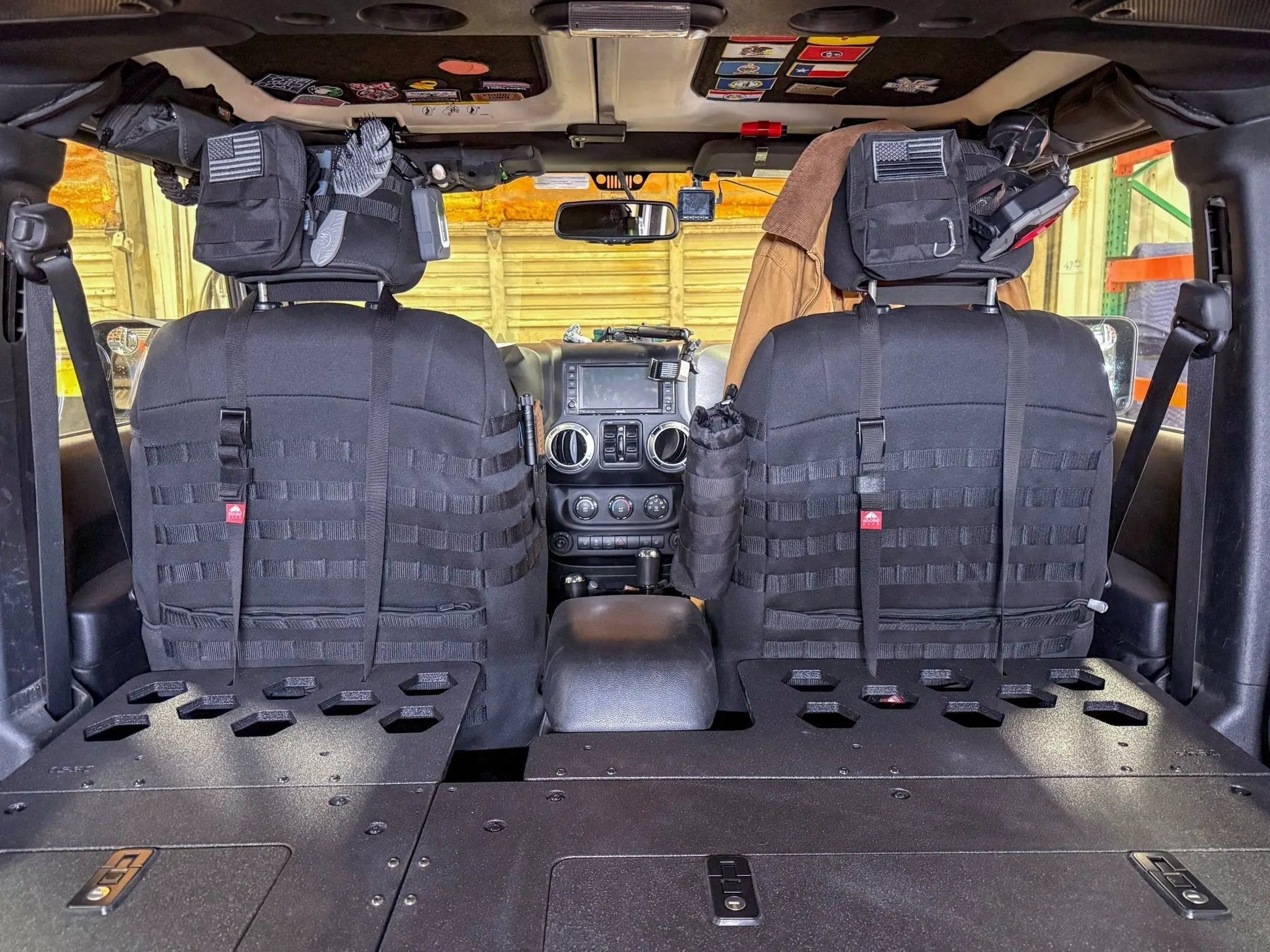 Jeep - Wrangler - 2007-2018 - JKU - 4 Door - Explore Series - Second Row Seat Delete Plate System - Second Row - Module Based - 8" Module by Goose Gear