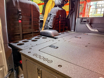 Jeep - Wrangler - 2007-2018 - JKU - 4 Door - Explore Series - Second Row Seat Delete Plate System - Second Row - Module Based - 8" Module by Goose Gear