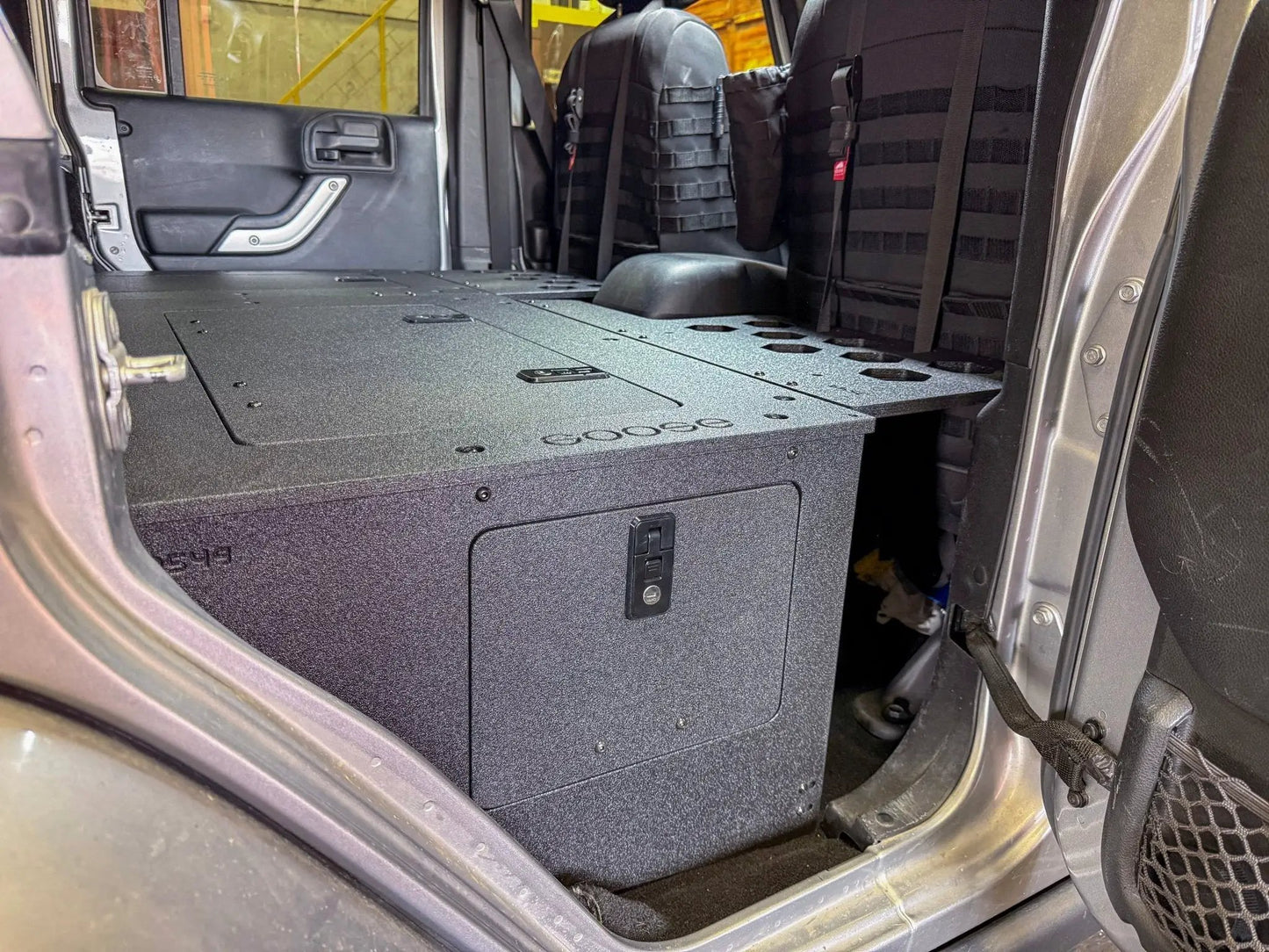 Jeep - Wrangler - 2007-2018 - JKU - 4 Door - Explore Series - Second Row Seat Delete Plate System - Second Row - Module Based - 8" Module by Goose Gear