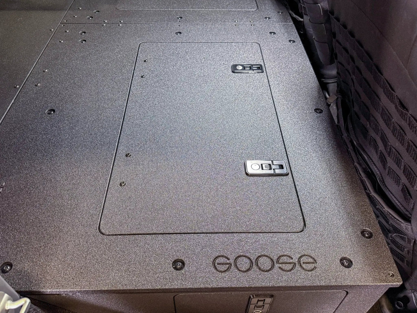 Jeep - Wrangler - 2007-2018 - JKU - 4 Door - Explore Series - Second Row Seat Delete Plate System - Second Row - Module Based - 8" Module by Goose Gear