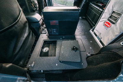 Legacy Product - Jeep Wrangler 2007-2018 JKU 4 Door - Second Row Seat Delete Plate System by Goose Gear