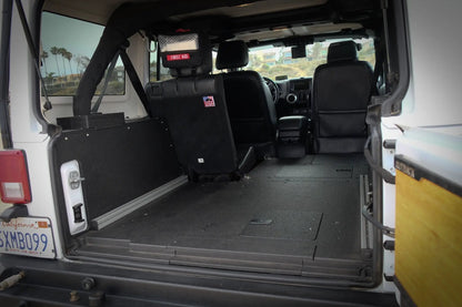 Legacy Product - Jeep Wrangler 2007-2018 JKU 4 Door - Second Row Seat Delete Plate System by Goose Gear