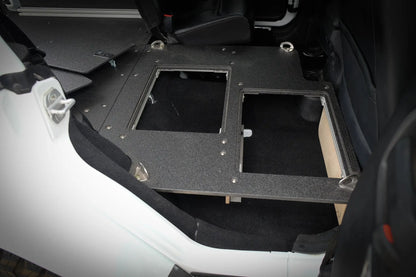 Legacy Product - Jeep Wrangler 2007-2018 JKU 4 Door - Second Row Seat Delete Plate System by Goose Gear