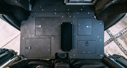 Legacy Product - Jeep Wrangler 2007-2018 JKU 4 Door - Second Row Seat Delete Plate System by Goose Gear