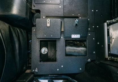 Legacy Product - Jeep Wrangler 2007-2018 JKU 4 Door - Second Row Seat Delete Plate System by Goose Gear