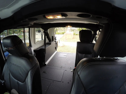 Legacy Product - Jeep Wrangler 2007-2018 JKU 4 Door - Second Row Seat Delete Plate System by Goose Gear
