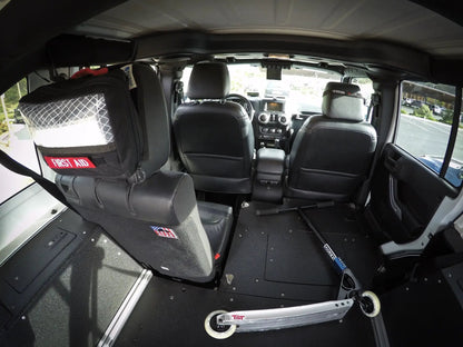 Legacy Product - Jeep Wrangler 2007-2018 JKU 4 Door - Second Row Seat Delete Plate System by Goose Gear