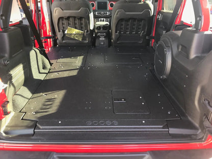 Jeep Wrangler 2018-2023 JLU 4 Door - Second Row Seat Delete Plate System by Goose Gear