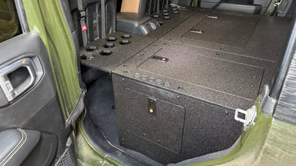 Jeep Wrangler 2018-2023 JLU 4 Door - Second Row Seat Delete Plate System - 8" or 10" Module Based by Goose Gear
