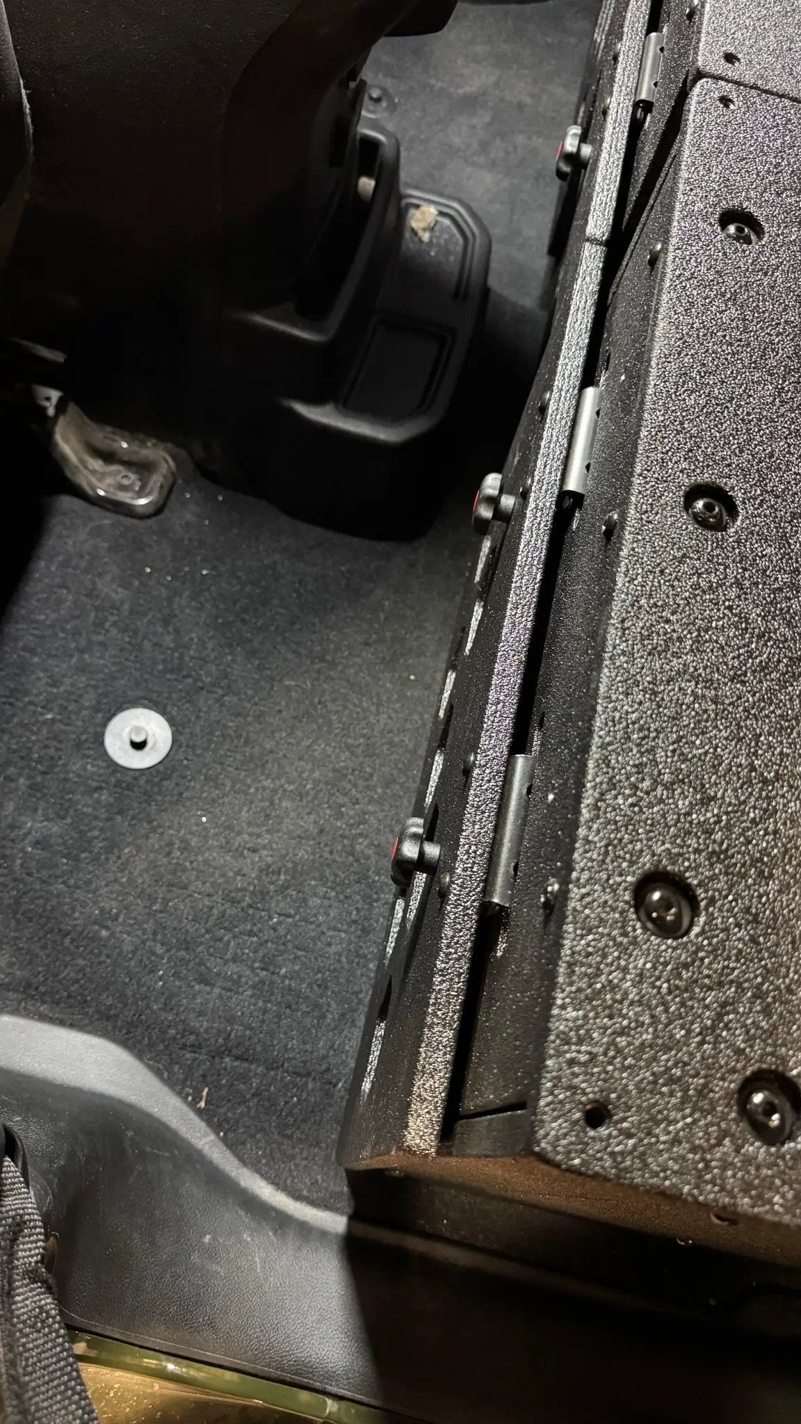 Jeep Wrangler 2018-2023 JLU 4 Door - Second Row Seat Delete Plate System - 8" or 10" Module Based by Goose Gear