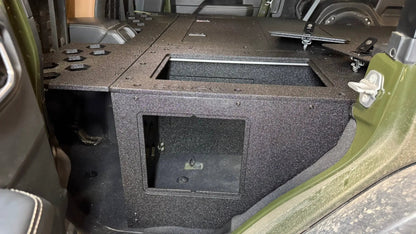 Jeep Wrangler 2018-2023 JLU 4 Door - Second Row Seat Delete Plate System - 8" or 10" Module Based by Goose Gear