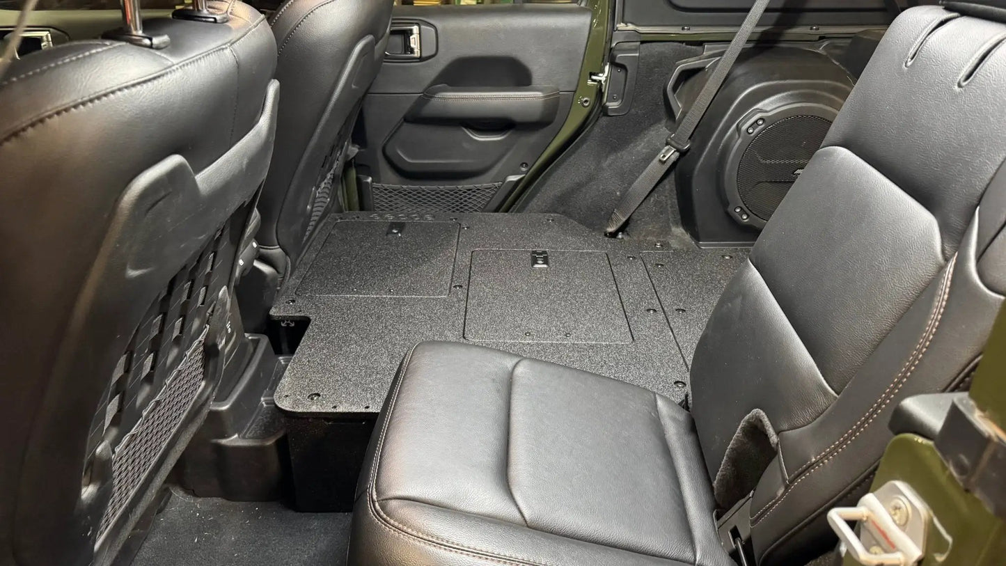 Jeep Wrangler 2024-Present JLU 4 Door - Second Row Seat Delete Plate System - V2 by Goose Gear