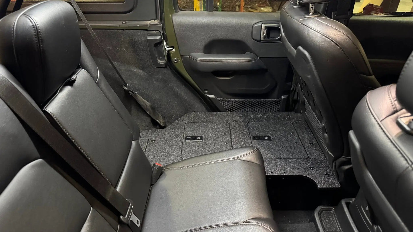 Jeep Wrangler 2018-2023 JLU 4 Door - Second Row Seat Delete Plate System - V2 by Goose Gear