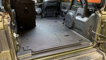 Jeep Wrangler 2018-2023 JLU 4 Door - Second Row Seat Delete Plate System - V2 by Goose Gear
