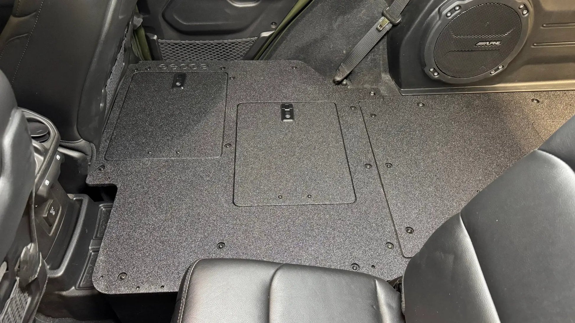 Jeep Wrangler 2024-Present JLU 4 Door - Second Row Seat Delete Plate System - V2 by Goose Gear