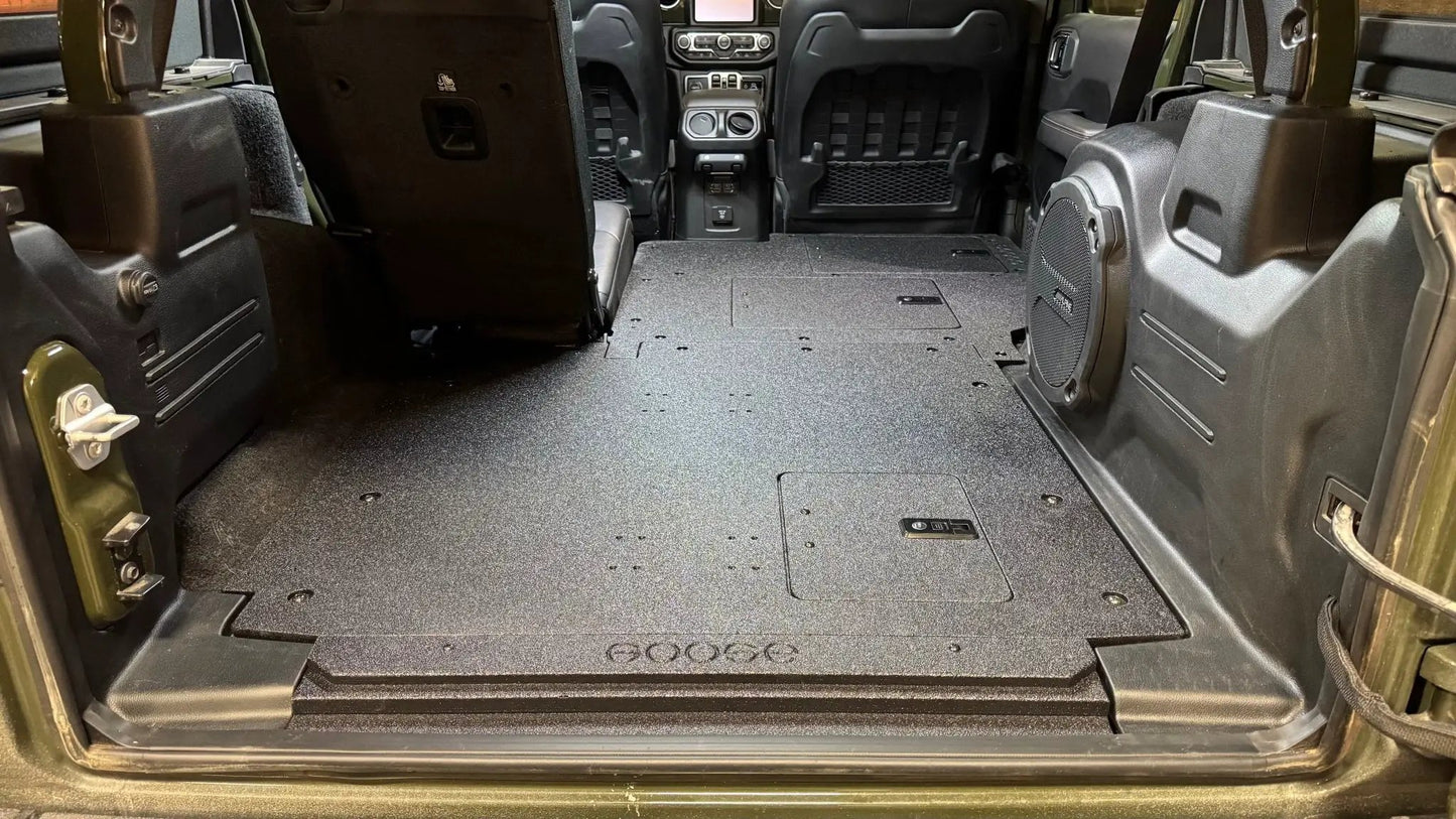 Jeep Wrangler 2018-2023 JLU 4 Door - Second Row Seat Delete Plate System - V2 by Goose Gear