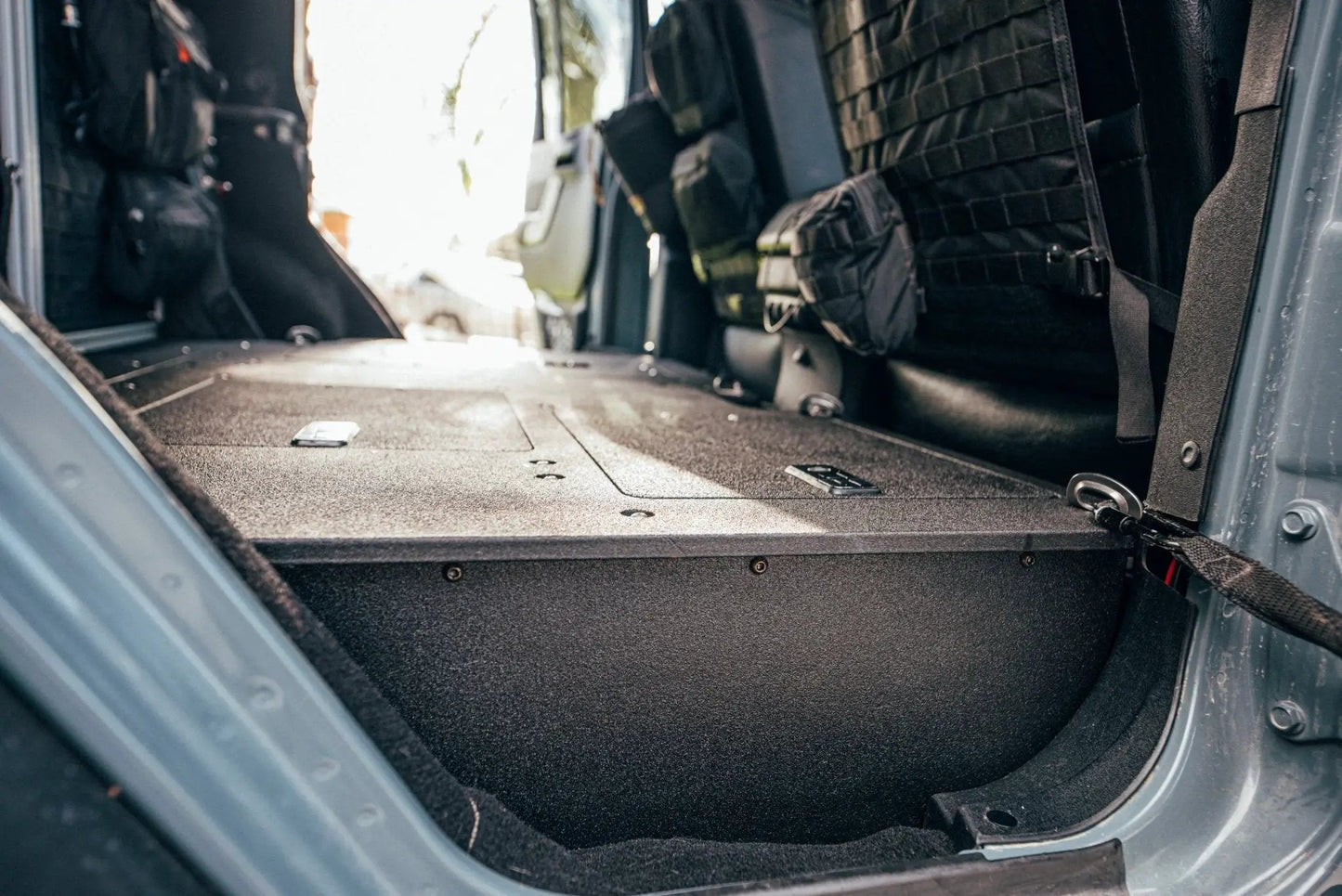 Legacy Product - Jeep Wrangler 4 Door Second Row Seat Delete Plate System - Infill Panels by Goose Gear