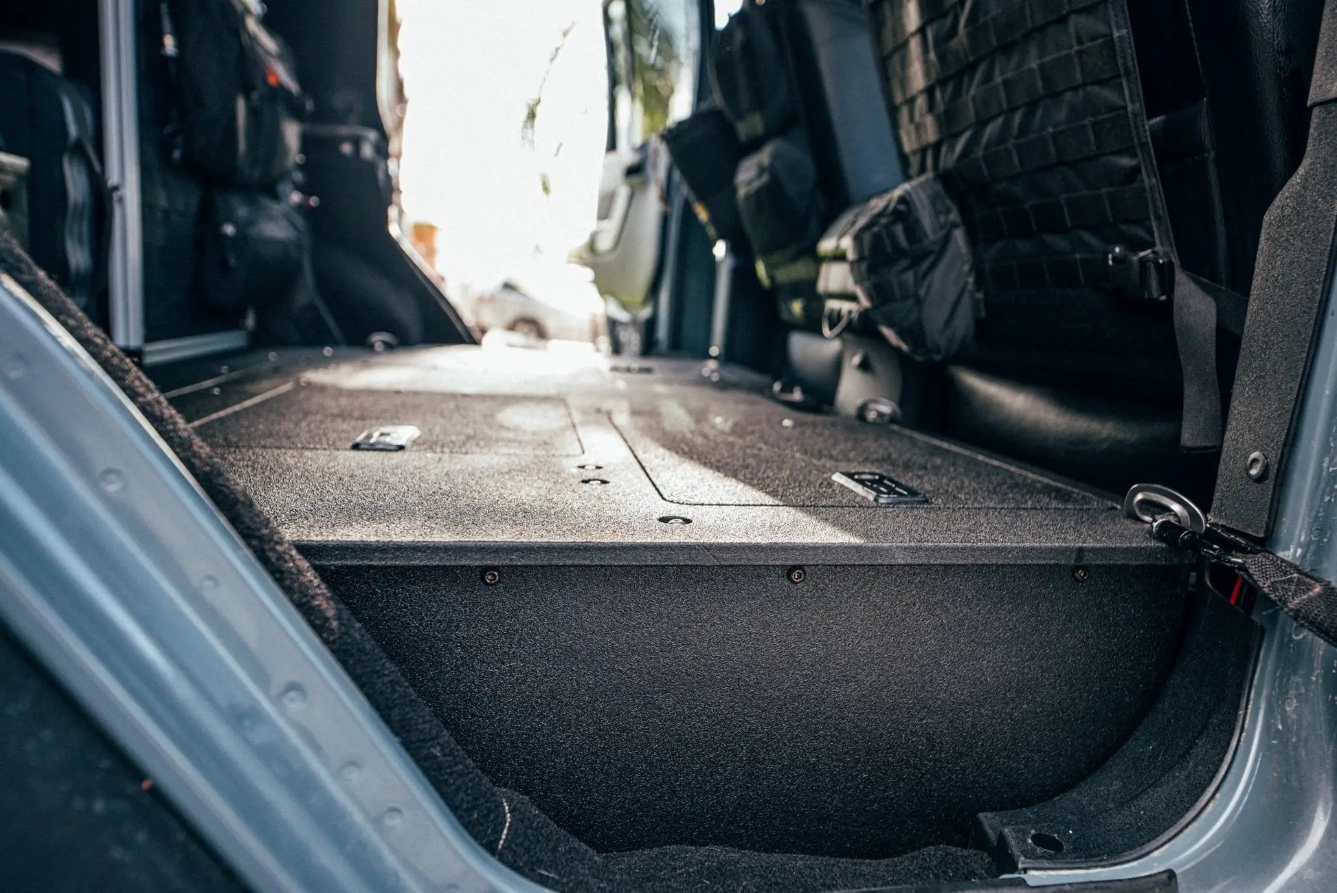 Legacy Product - Jeep Wrangler 4 Door Second Row Seat Delete Plate System - Infill Panels by Goose Gear