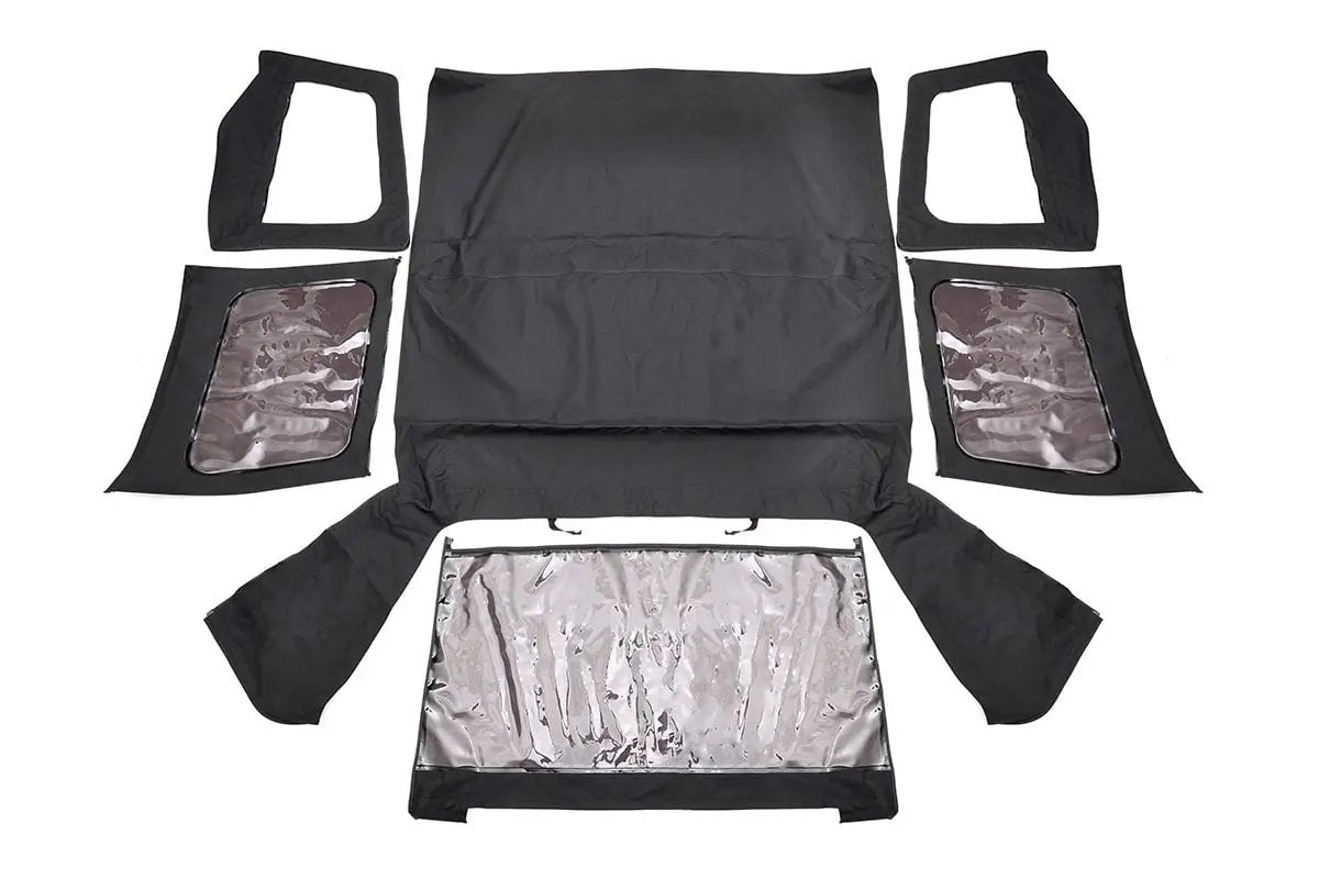 Rough Country Soft Top | Replacement | Black | Half Doors | Jeep Wrangler YJ 4WD (87-95) by Rough Country
