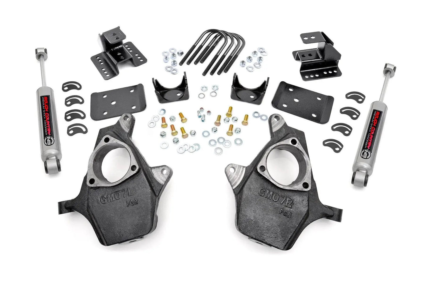 Rough Country Lowering Kit | Knuckle | 2"FR | 4"RR | Chevy/GMC 1500 (07-14) by Rough Country