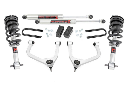Kit de elevación de 3.5 pulgadas | Ballesta trasera simple | Amortiguadores M1/M1 | GMC Sierra 1500 (25-26)
