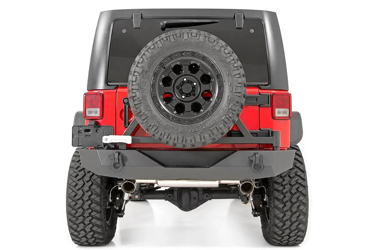 Rough Country Rear Bumper | Rock Crawler | Tire Carrier | Jeep Wrangler JK/Wrangler Unlimited (07-18) by Rough Country