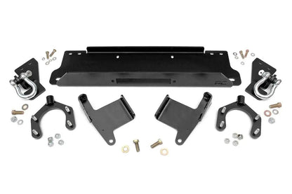 Rough Country Winch Mount Plate | Factory Bmpr | D-Rings | Jeep Wrangler JK/Wrangler Unlimited (07-18) by Rough Country