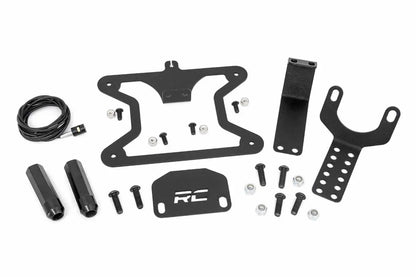 Rough Country License Plate Relocation Bracket | Jeep Wrangler JK/Wrangler Unlimited (07-18) by Rough Country