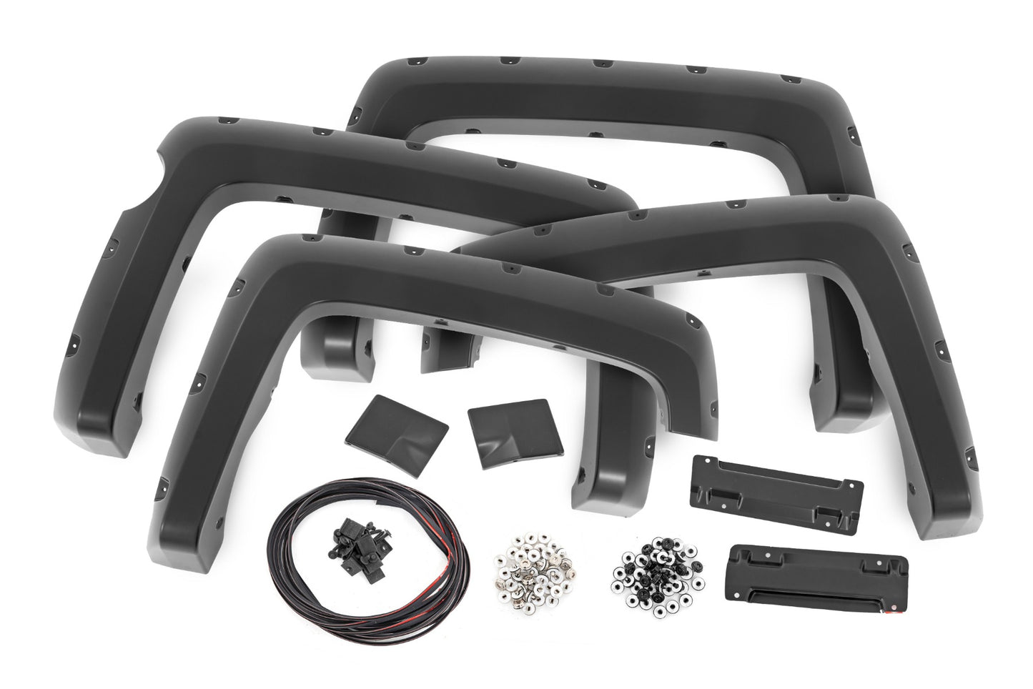 Rough Country Pocket Fender Flares | 5'9" Bed | G9K Satin Steel | Chevy Silverado 1500 (14-18 & Classic)
