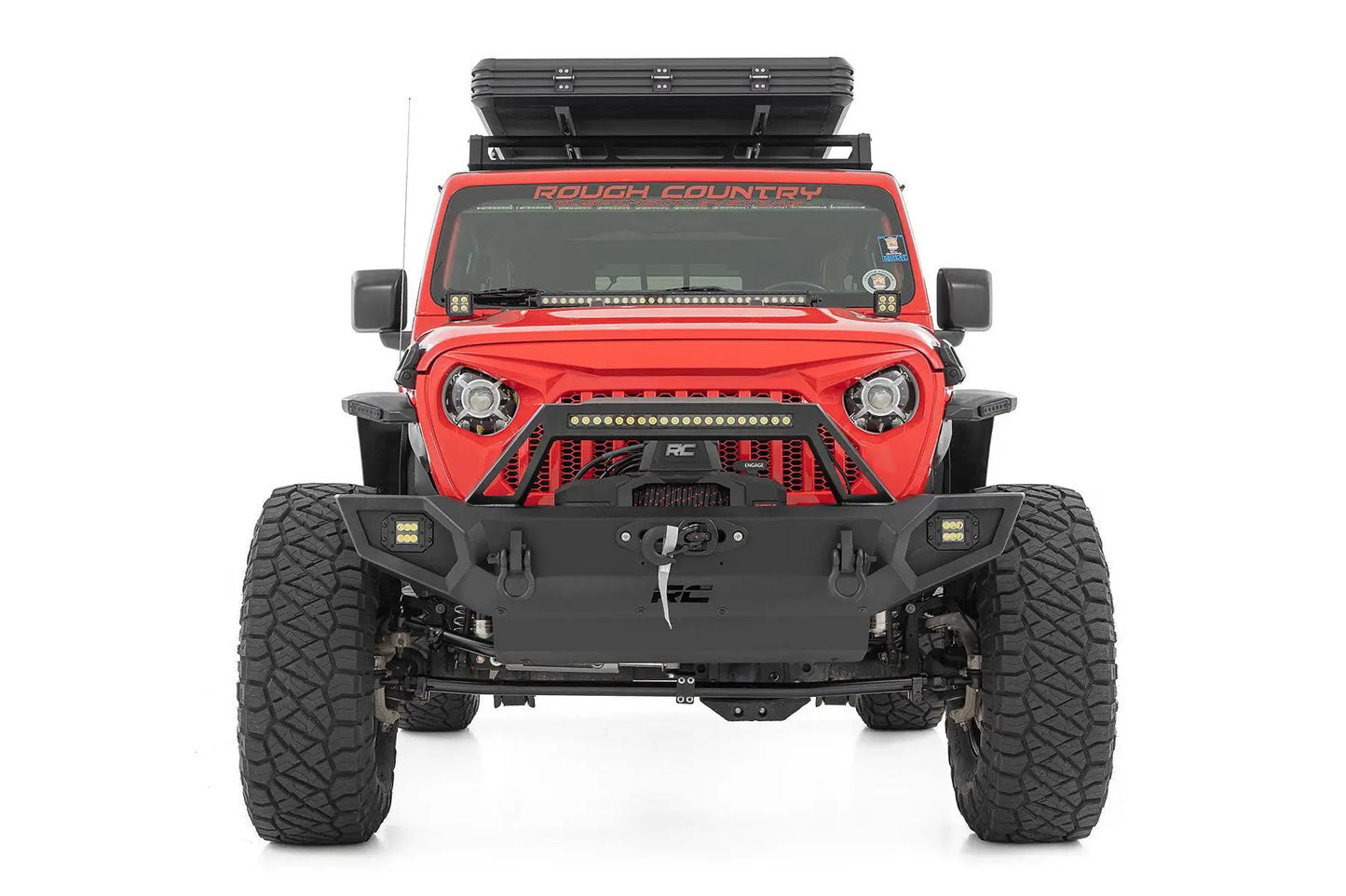 Rough Country Front Winch Bumper | 9500S | Jeep Gladiator JT/Wrangler JK & JL/Wrangler Unlimited 4WD by Rough Country