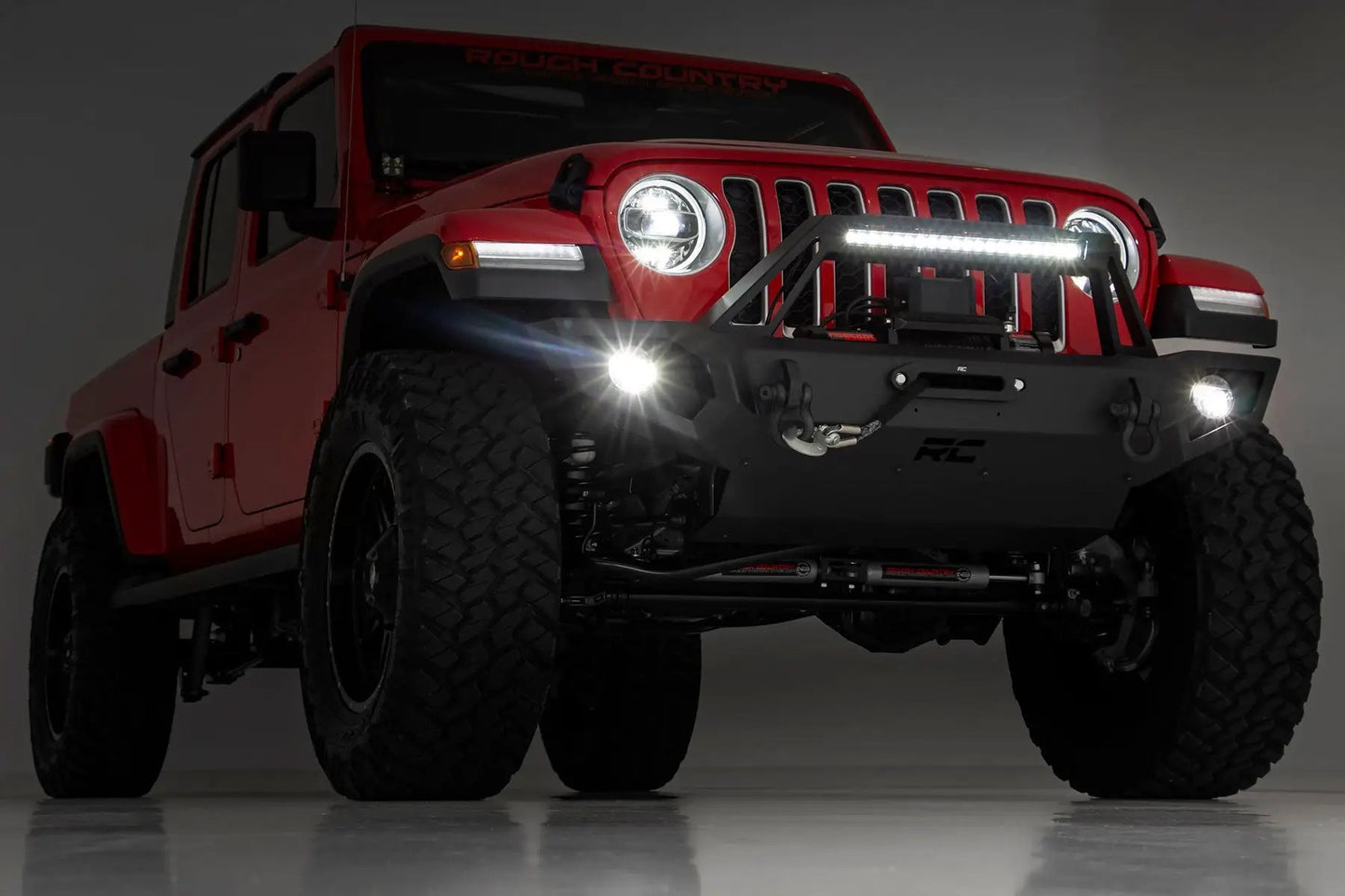 Rough Country Front Winch Bumper | Jeep Gladiator JT/Wrangler JK & JL/Wrangler Unlimited by Rough Country
