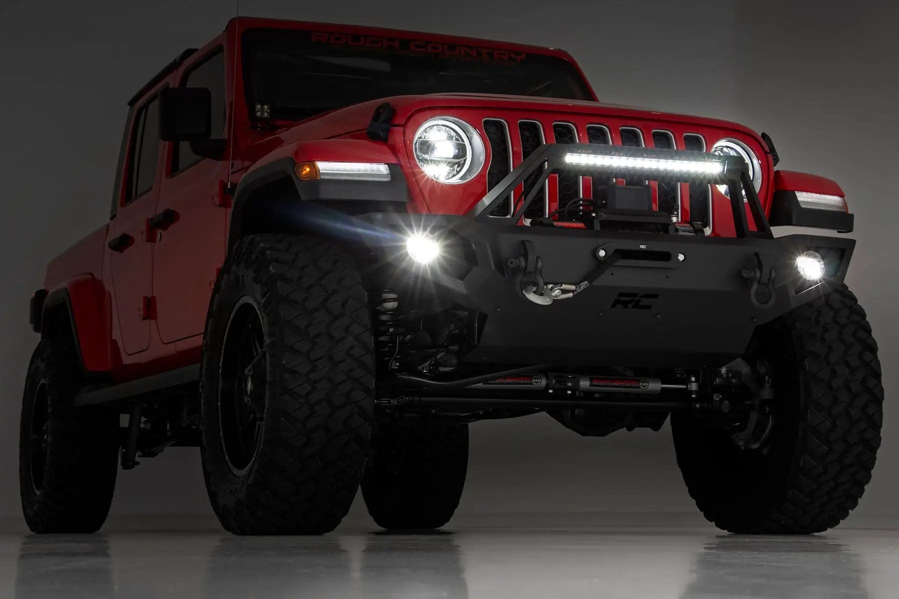 Rough Country Front Winch Bumper | Jeep Gladiator JT/Wrangler JK & JL/Wrangler Unlimited by Rough Country
