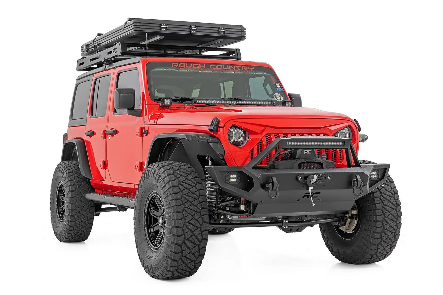 Rough Country Front Winch Bumper | 9500S | Jeep Gladiator JT/Wrangler JK & JL/Wrangler Unlimited 4WD by Rough Country