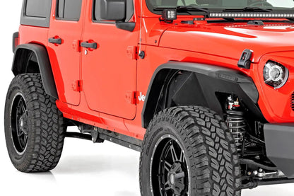 Rough Country High Clearance LED Flat Fender Flare Kit | UV Treated | Jeep Wrangler JL (18-24) by Rough Country