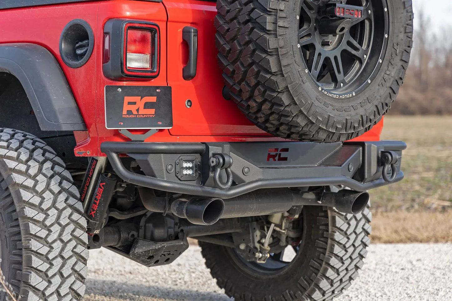 Rough Country Rear Bumper | Tubular | Jeep Wrangler JL (18-26)/Wrangler Unlimited (18-26) by Rough Country