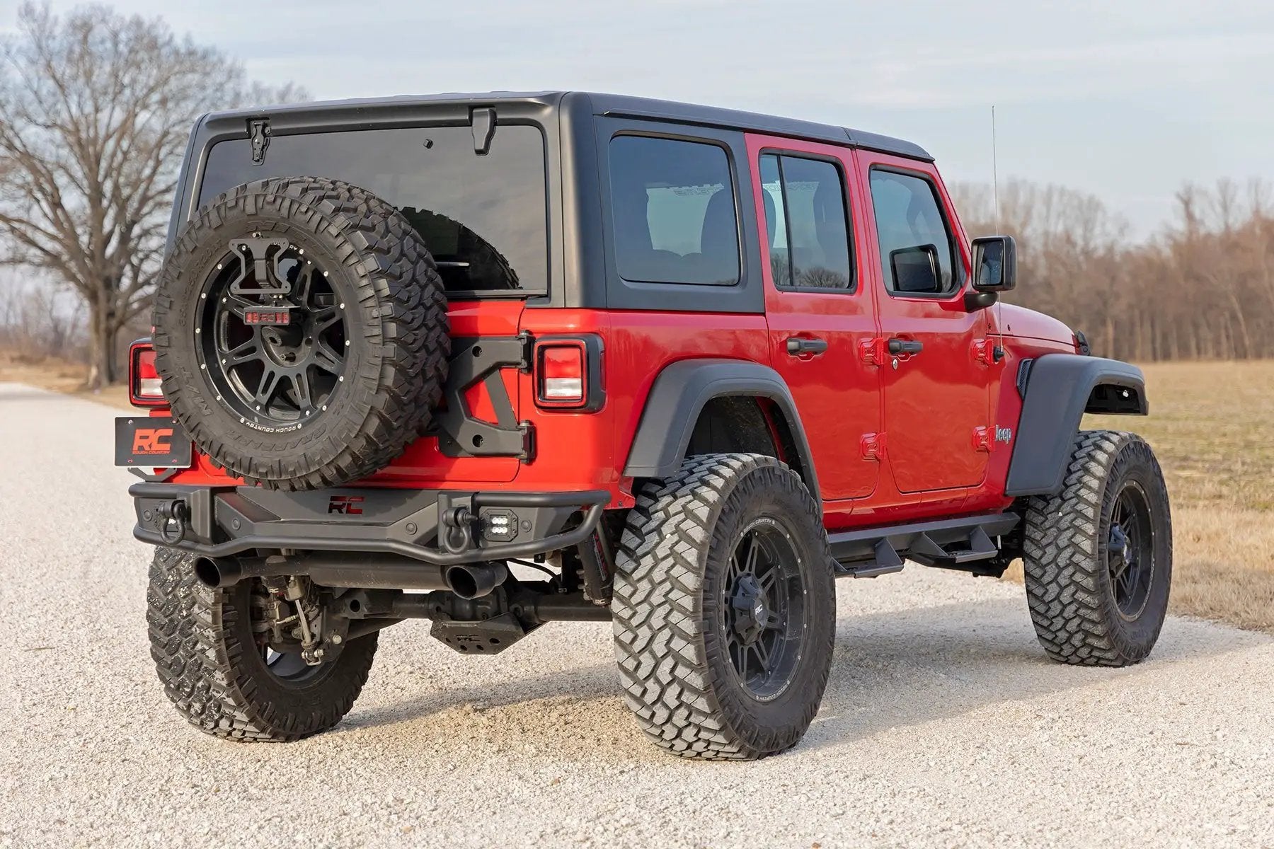 Rough Country Rear Bumper | Tubular | Jeep Wrangler JL (18-26)/Wrangler Unlimited (18-26) by Rough Country