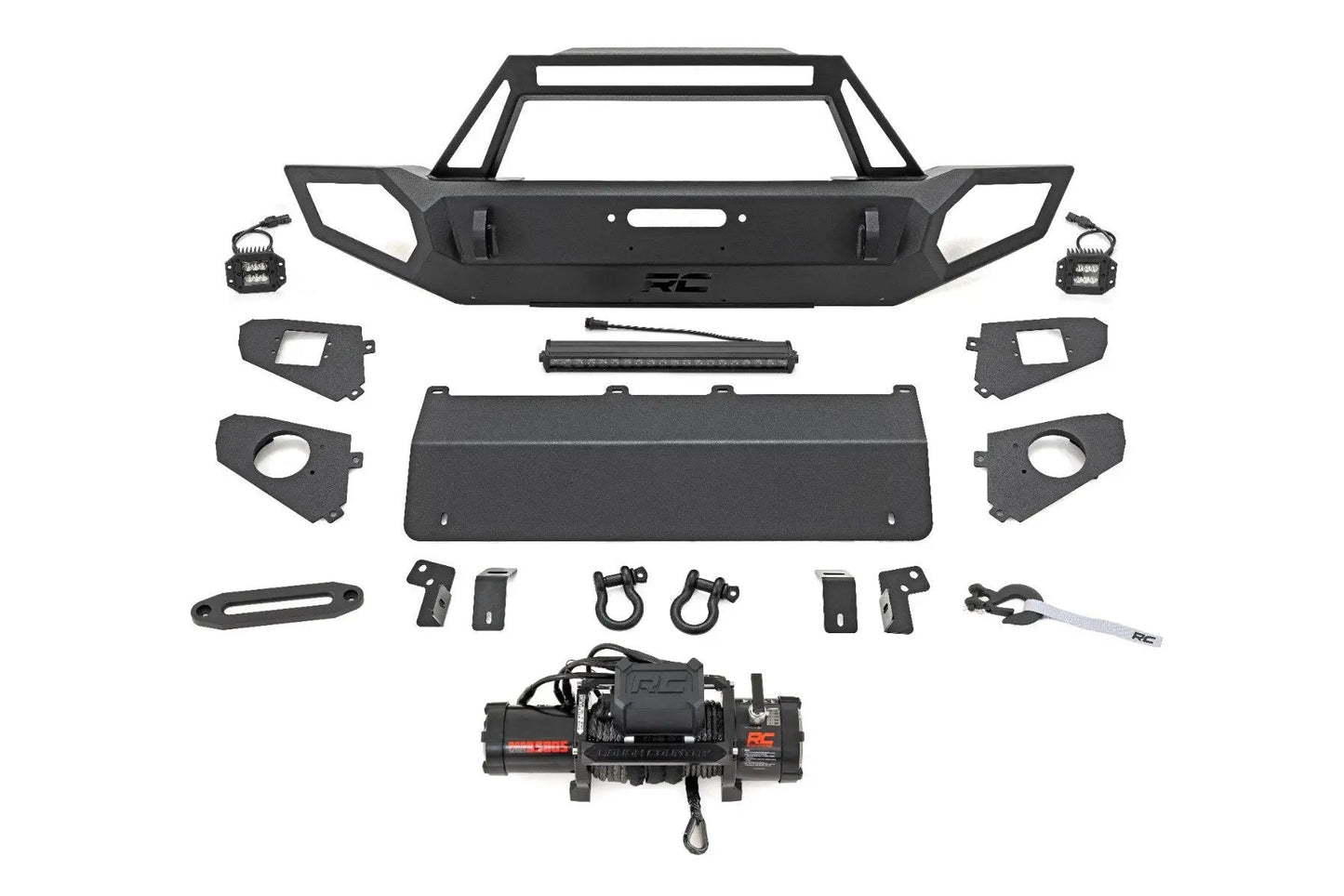 Rough Country Front Winch Bumper | 9500S | Jeep Gladiator JT/Wrangler JK & JL/Wrangler Unlimited 4WD by Rough Country