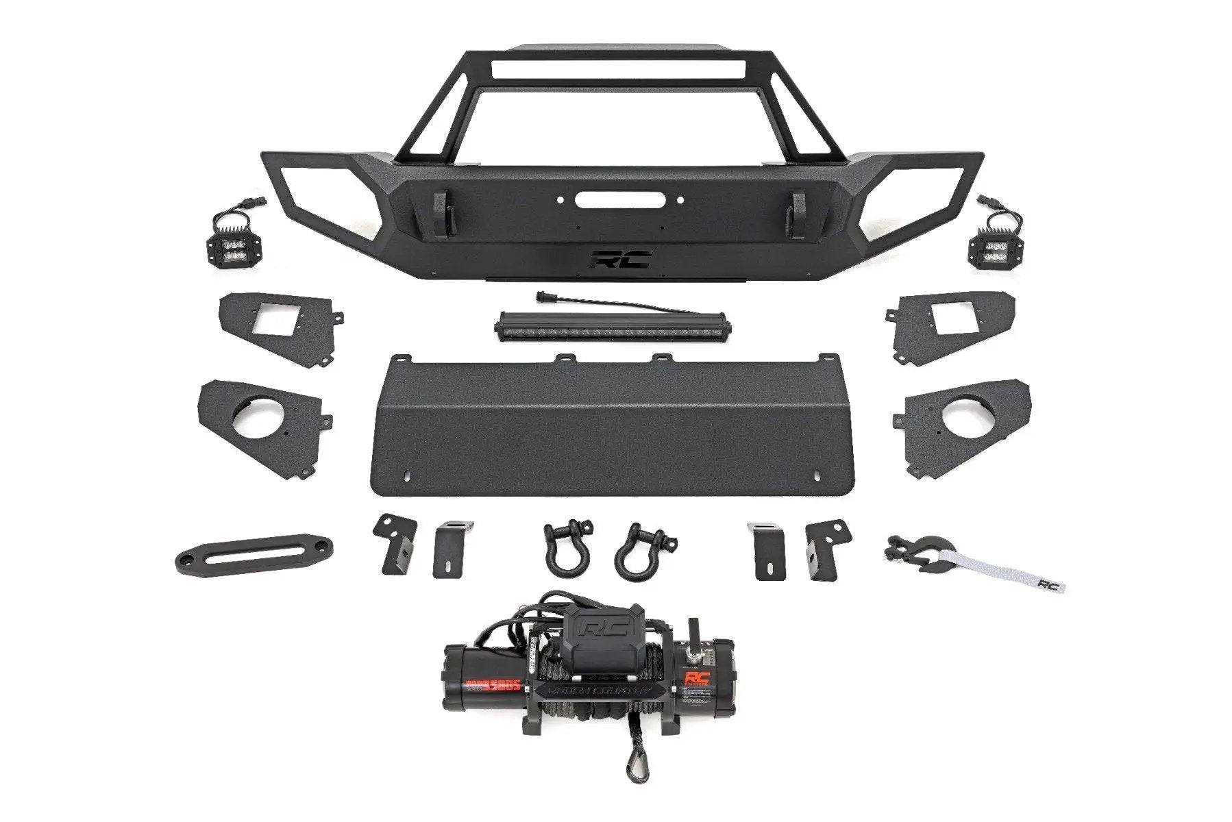 Rough Country Front Winch Bumper | 9500S | Jeep Gladiator JT/Wrangler JK & JL/Wrangler Unlimited 4WD by Rough Country